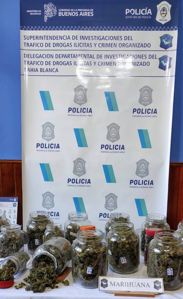 Drogas ilícitas delegación Bahía Blanca