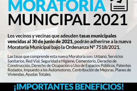 Se pone en marcha la Moratoria Municipal 2021