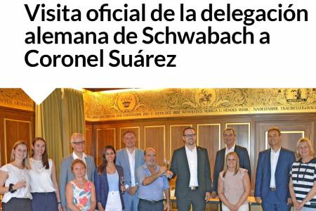 Visita oficial de la delegación alemana de Schwabach a Coronel Suárez