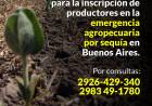 Se extendió la prórroga para la inscripción de productores en la emergencia agropecuaria por sequía en Buenos Aires