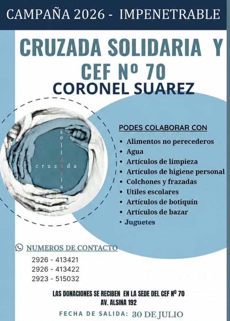 Cruzada Solidaria 2026: Sumate a ayudar