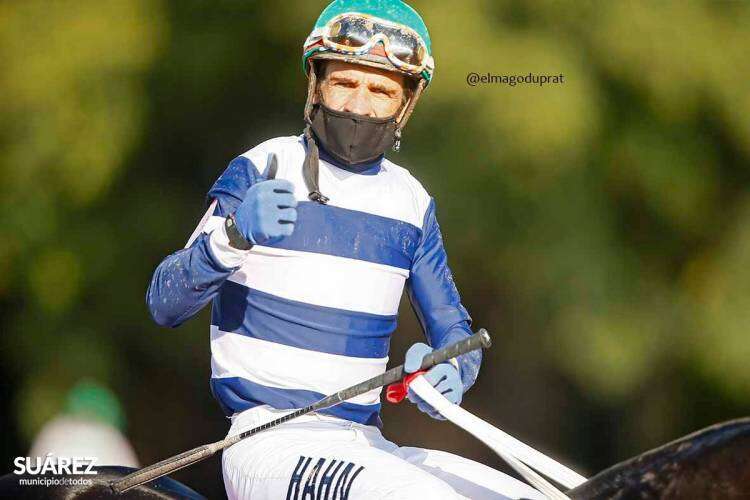 El jockey Gonzalo Hahn representó a Coronel Suárez en el Gran Premio de las Américas