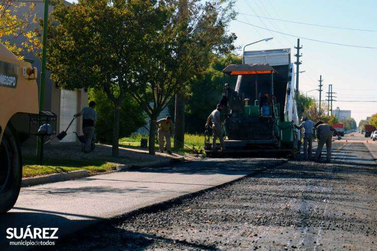 Avanza la obra de pavimento en barrio Brandenberg