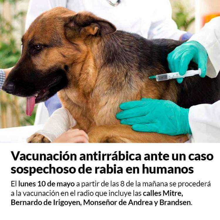 Vacunación antirrábica ante un caso sospechoso de rabia en humanos
