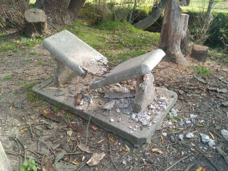 Hechos vandálicos en el Balneario de Cura Malal