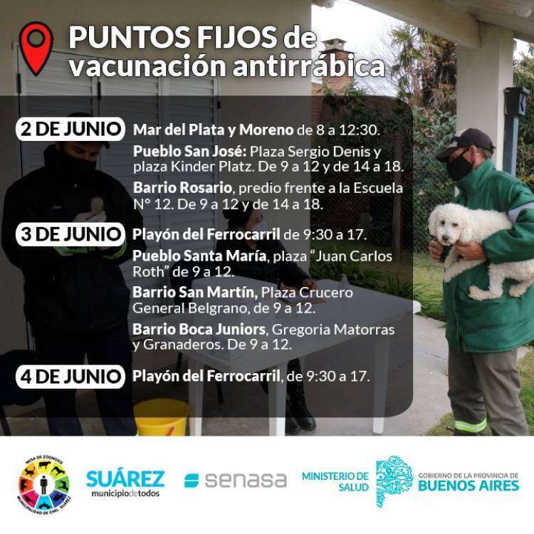 Se suman más “puntos fijos” de vacunación antirrábica
