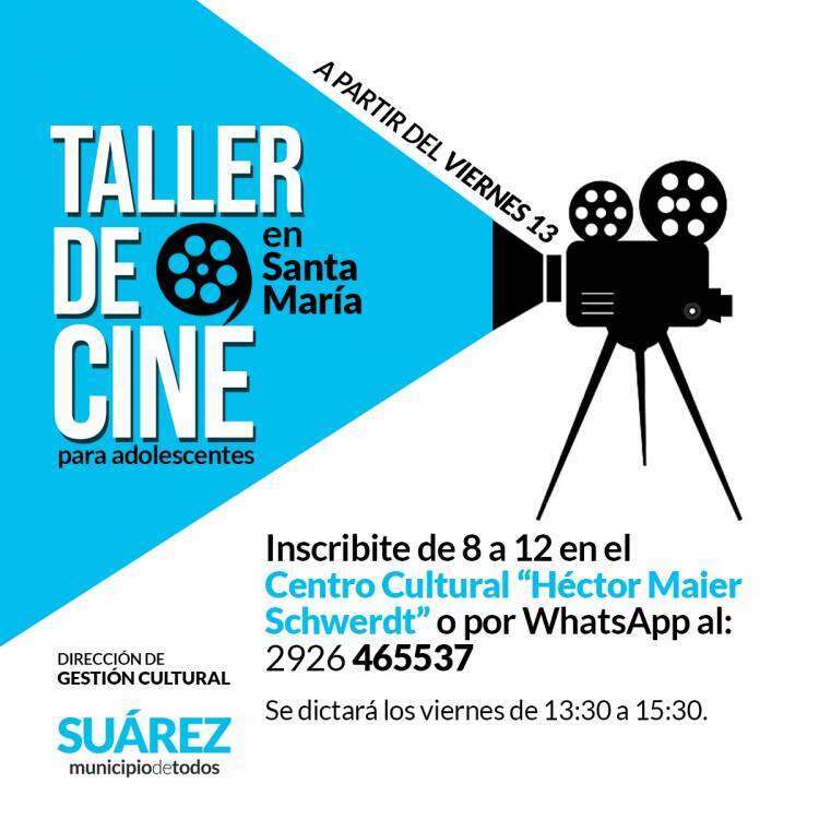 Taller de cine para adolescentes en Santa María