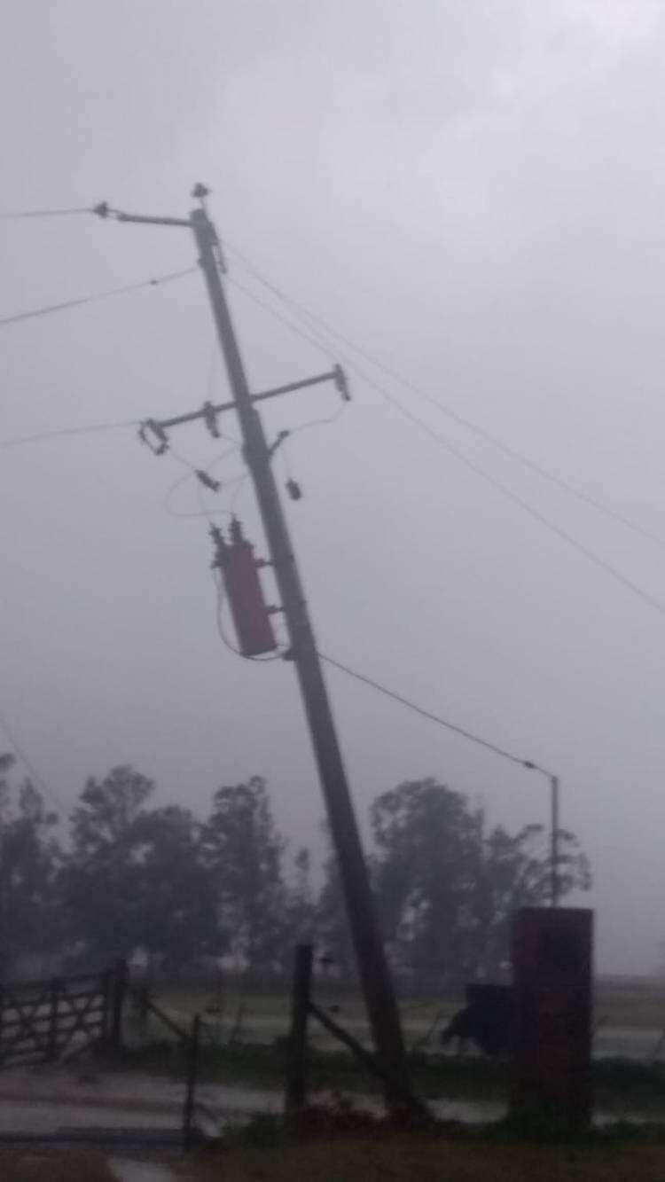 Grandes ráfagas de viento y granizadas afectaron la zona productiva de saladillo