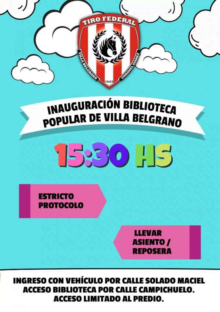 Tiro Federal celebra el Día de las Infancias inaugurando una biblioteca popular