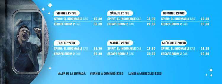 Cartelera del Cine Italia para este fin de semana
