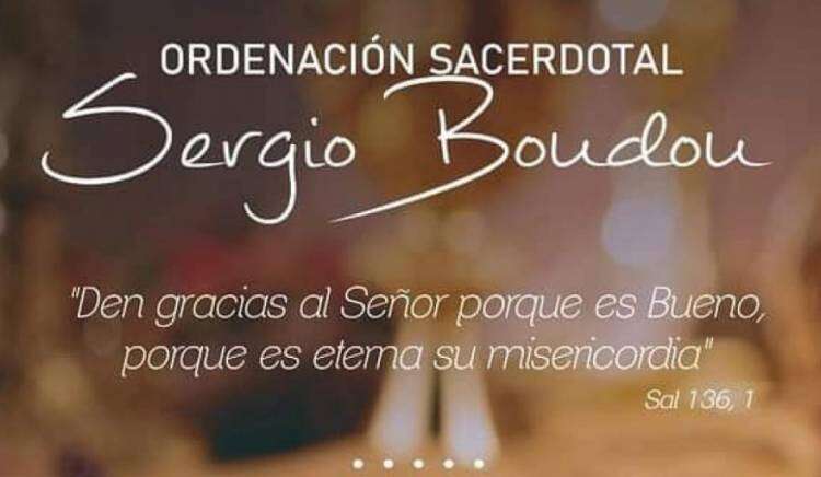 Sergio Boudou será ordenado Sacerdote por el Arzobispo de Bahía Blanca