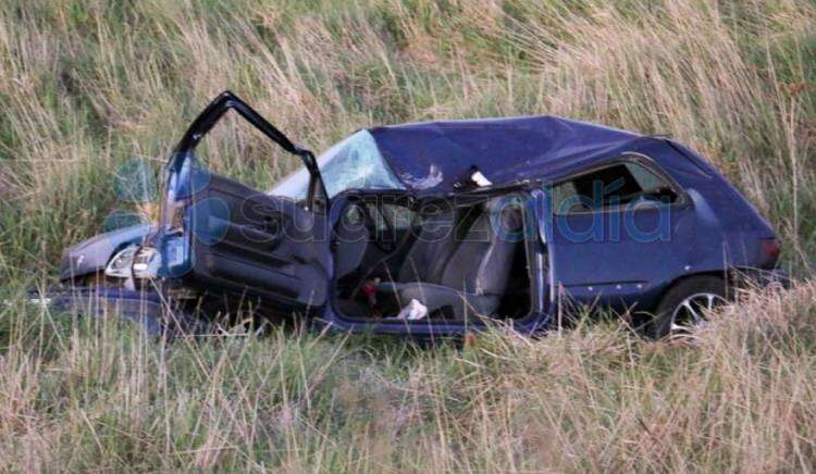 Grave accidente a 8 kilómetros de Pasman: la conductora de un auto fue derivada a Bahía Blanca