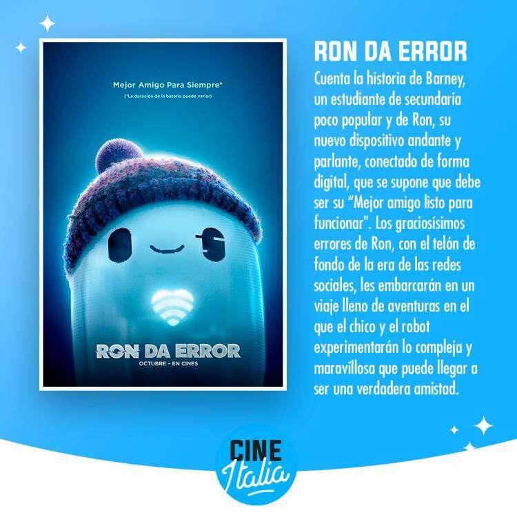 Cartelera del Cine Italia para este fin de semana