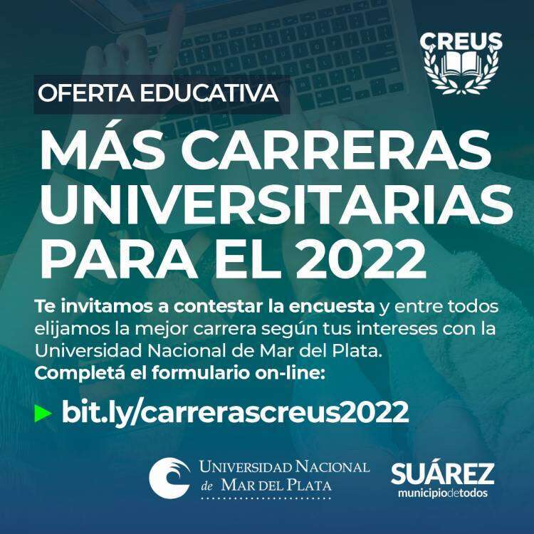 CREUS: Sumamos más carreras universitarias para el año 2022