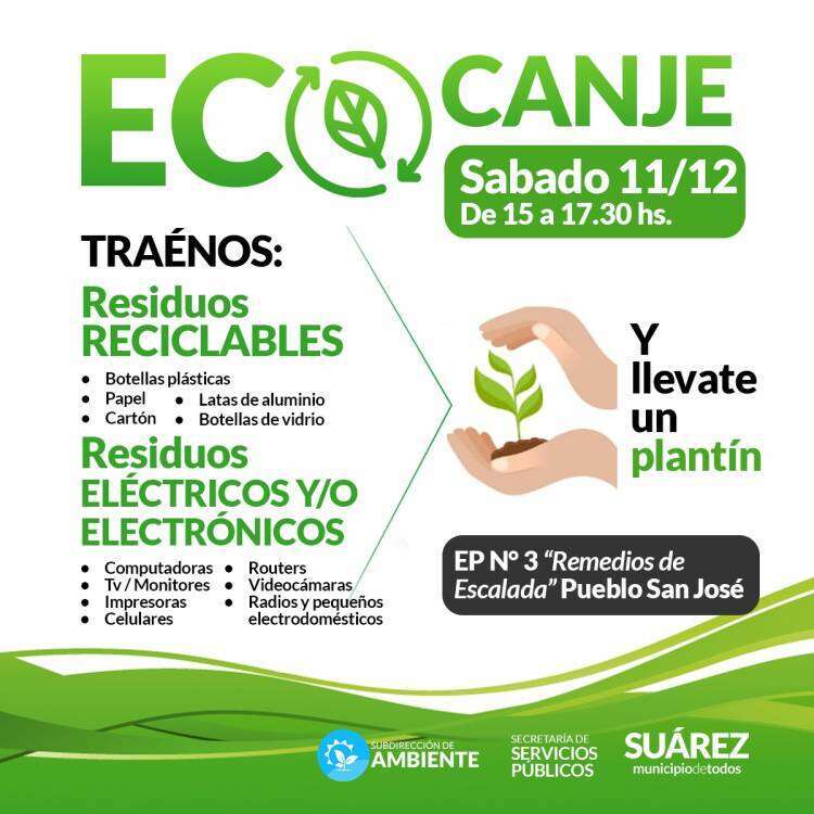 Jornada de Eco Canje en la EP N° 3 de Pueblo San José