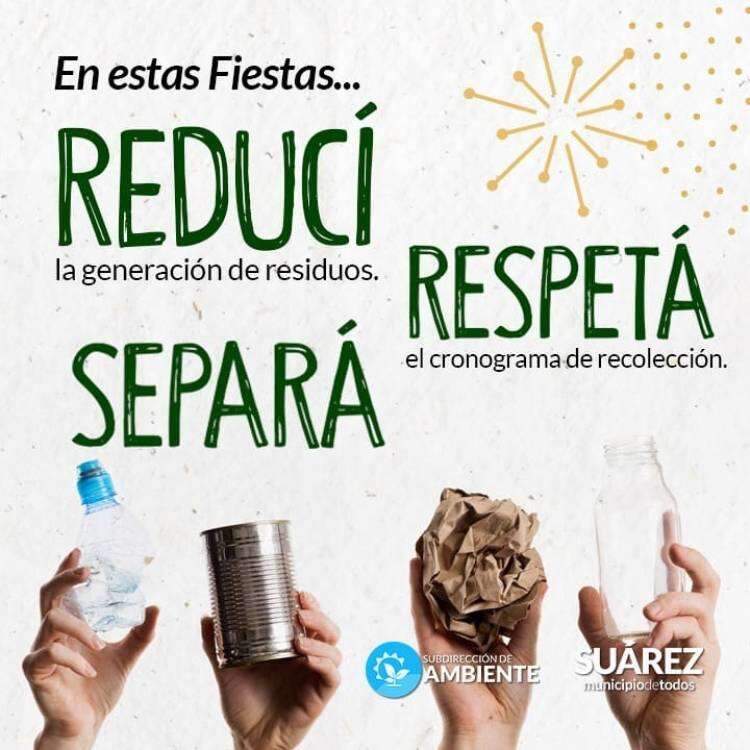 En estas Fiestas reducí, separá y reciclá