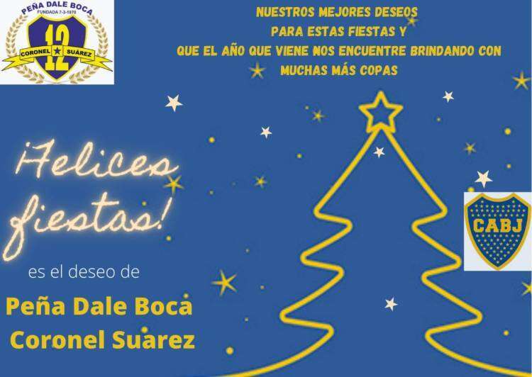¡Felices Fiestas! Es el deseo de LU36 Radio Coronel Suárez, Peña Dale Boca y Tinago