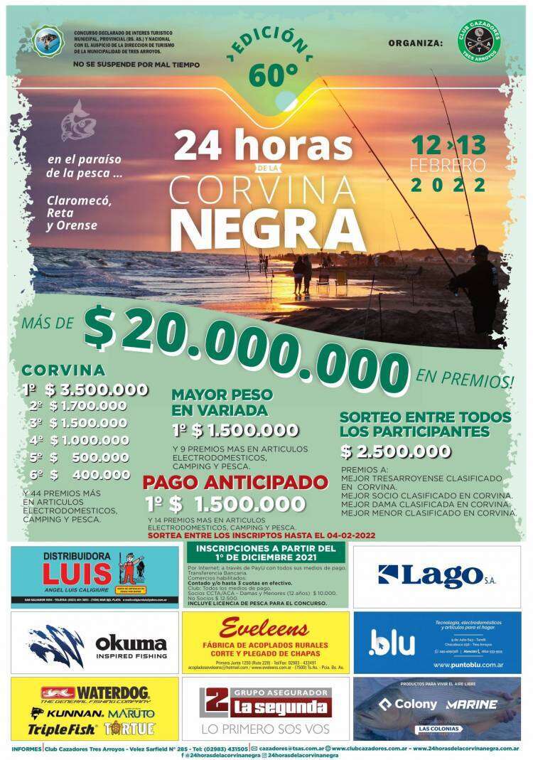 Gustavo Ordoñez: invitamos a inscribirse al tradicional concurso de las 24 hs. de la Corvina Negra