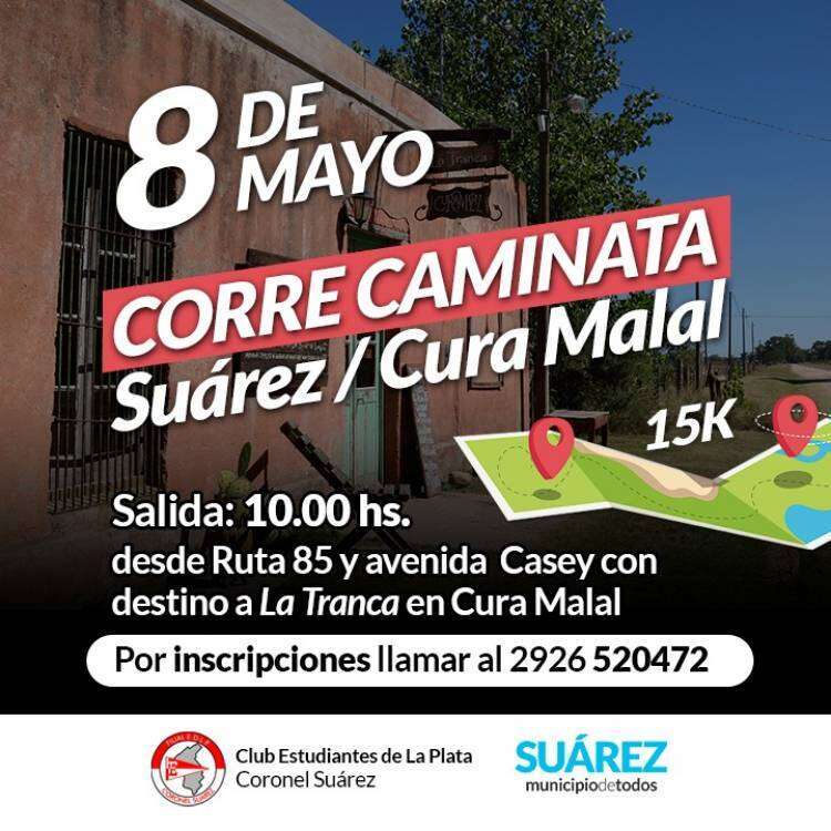 En mayo organizamos la “Corre Caminata” Suárez/Cura Malal