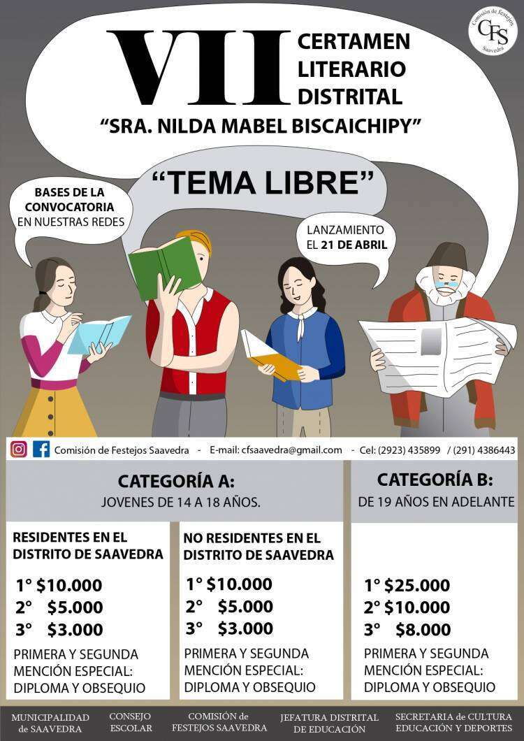 VII CERTAMEN LITERARIO DISTRITAL SRA. NILDA MABEL BISCAICHIPY  “TEMA LIBRE”