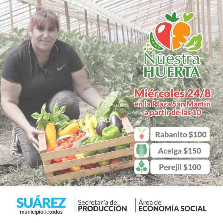 “Nuestra Huerta” en la Plaza San Martín con promos especiales en verduras agroecológicas