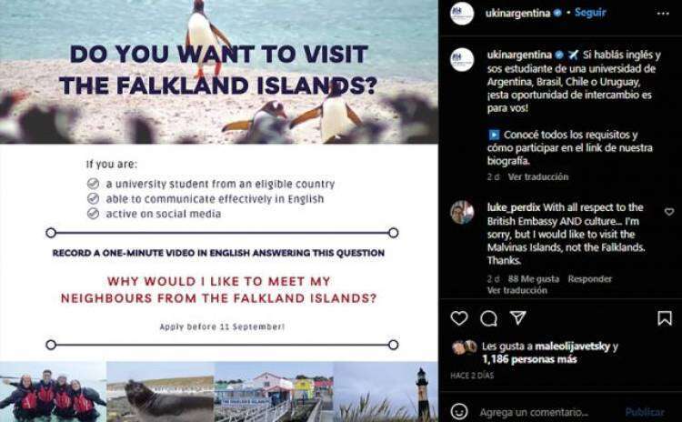 Rectores y rectoras repudiaron el concurso “para conocer las Falklands” de la Embajada Británica