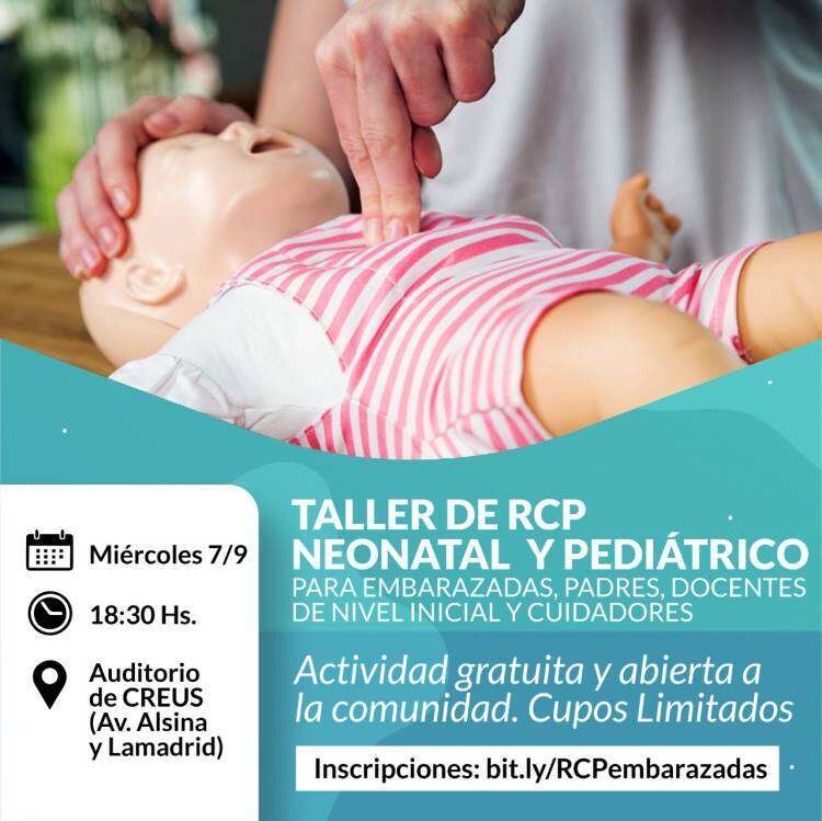 Taller RCP Neonatal y Pediátrico para embarazadas, padres, docentes de nivel inicial y cuidadores