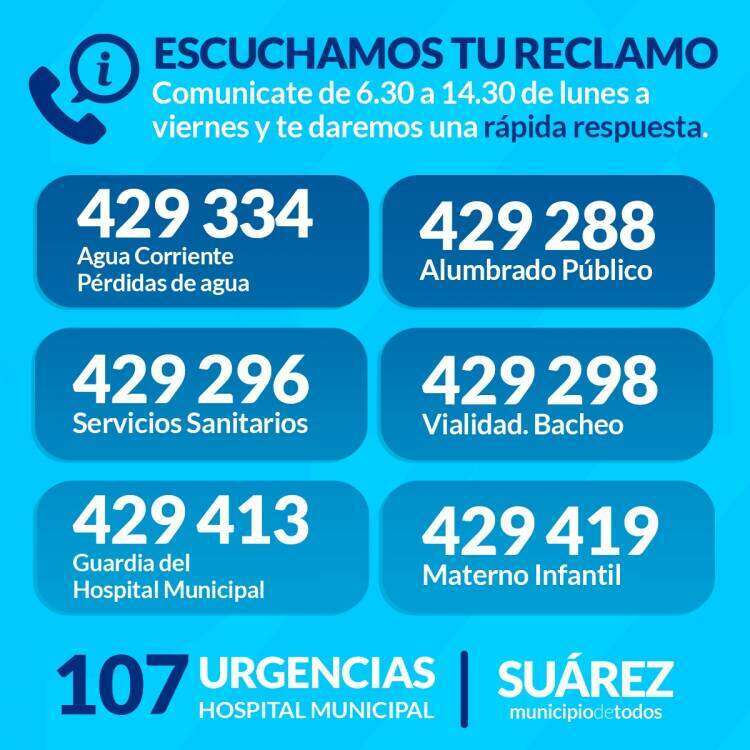 Suárez Municipio: tu reclamo es escuchado