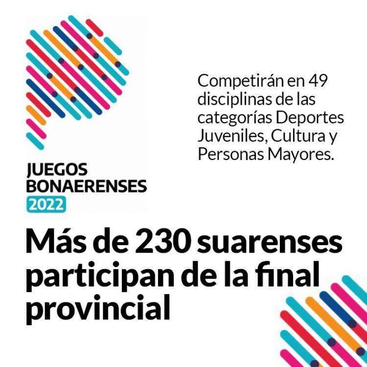 Más de 230 suarenses participan de la final provincial de los Juegos Bonaerenses 