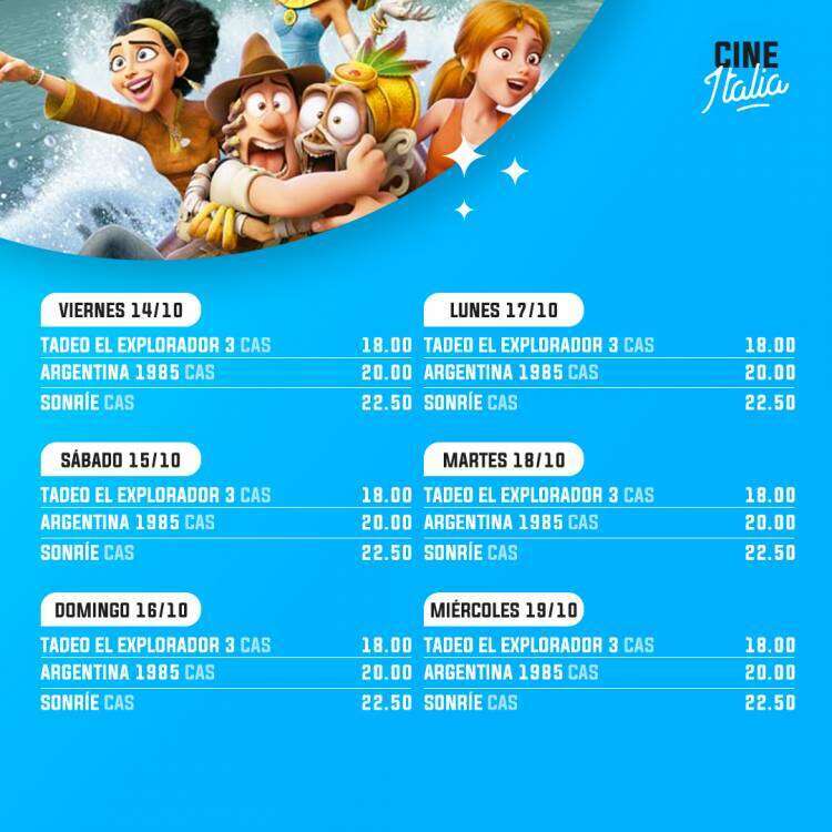 Cartelera Cine Teatro Italia