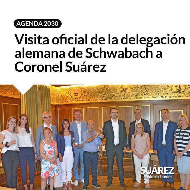 Visita oficial de la delegación alemana de Schwabach a Coronel Suárez