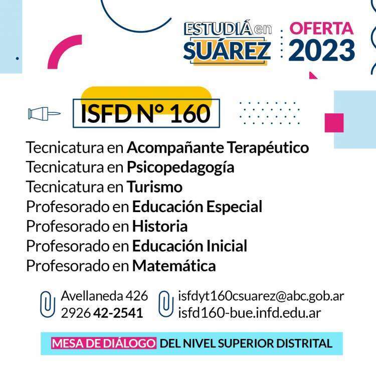Oferta Académica 2023: ESTUDIÁ EN SUÁREZ