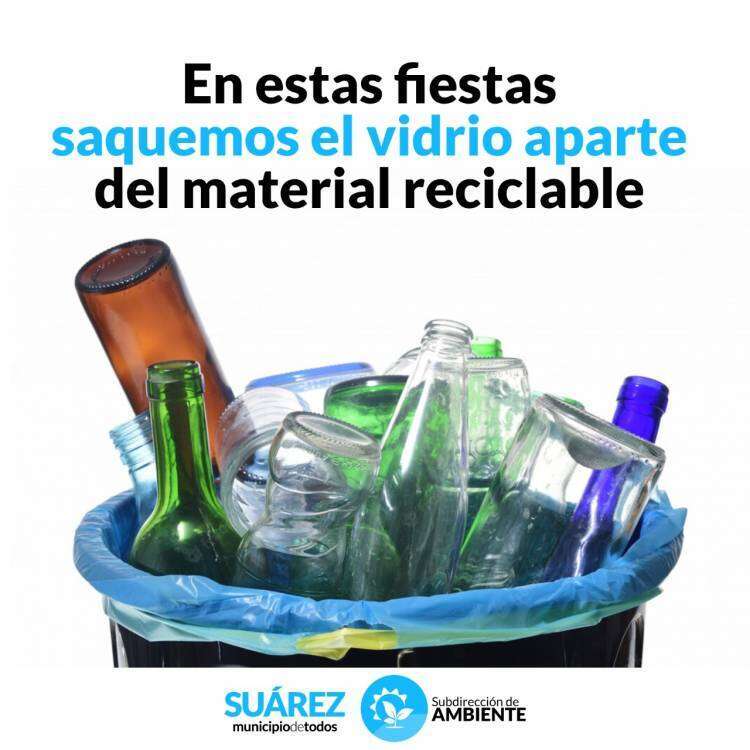 Ambiente: En estas fiestas saquemos el vidrio aparte del material reciclable