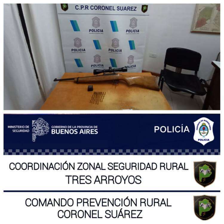 Detención del CPR de Coronel Suárez por caza furtiva