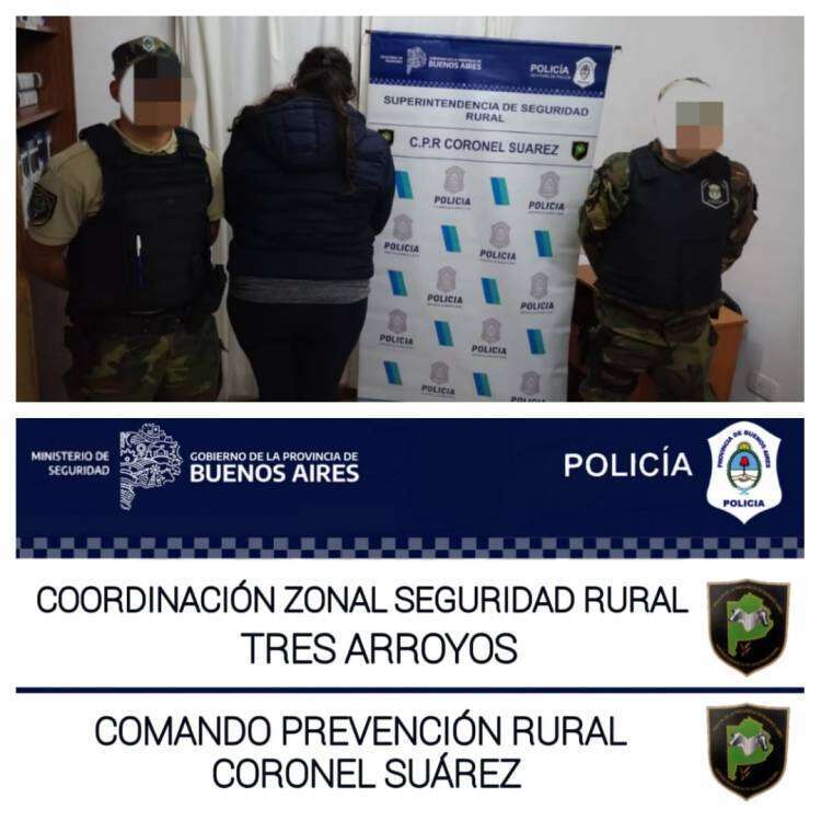 Detención del CPR de Coronel Suárez por caza furtiva