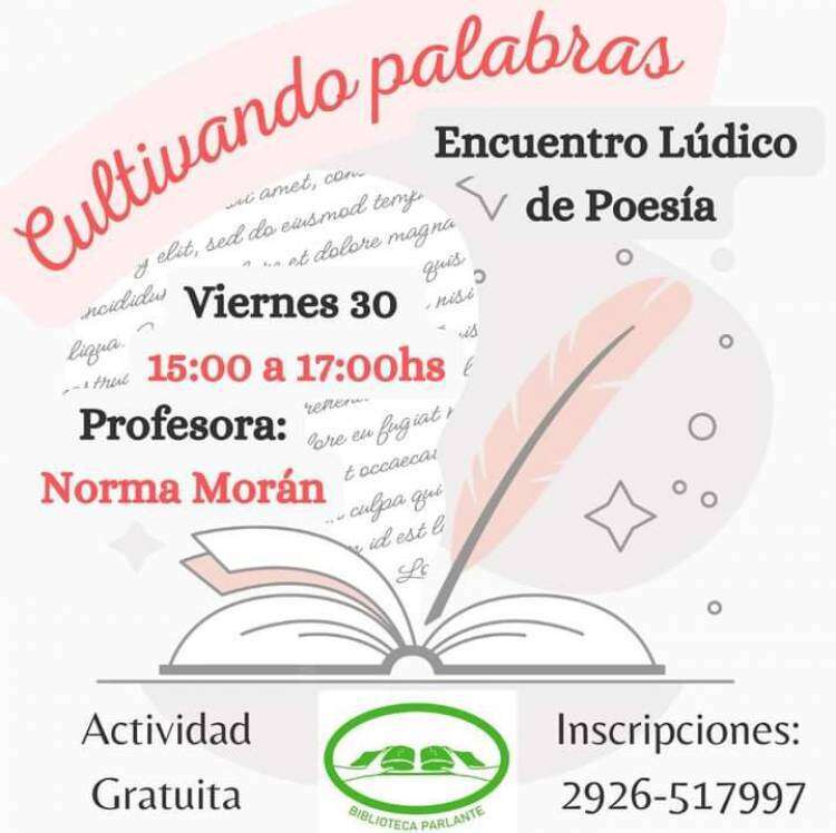 Cultivando Palabras - Encuentro lúdico de poesía