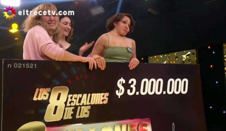 Johana Ferraro, vecina de Coronel Suñarez, ganó 3 millones en Los 8 escalones