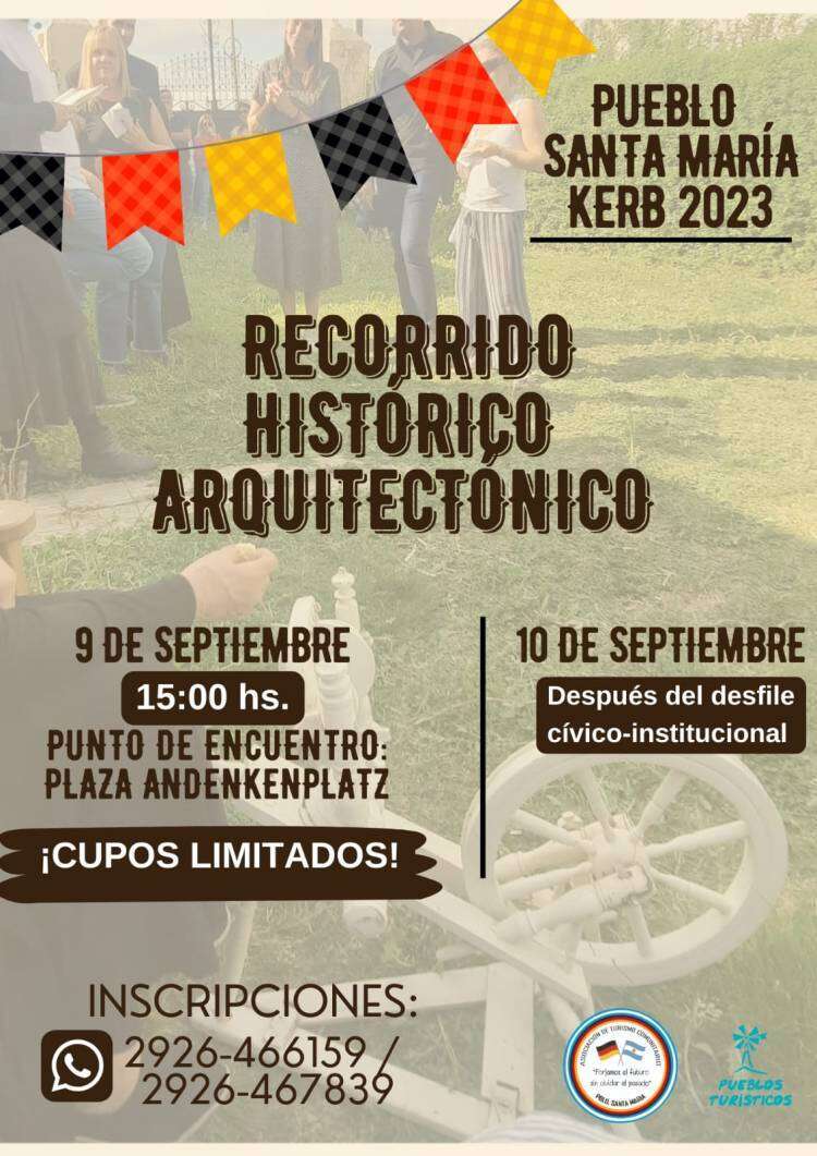 Actividades programadas desde la Asociación de Turismo Comunitario de Santa María para esta nueva Kerb