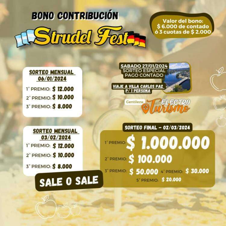Bono contribución de la Strudel Fest