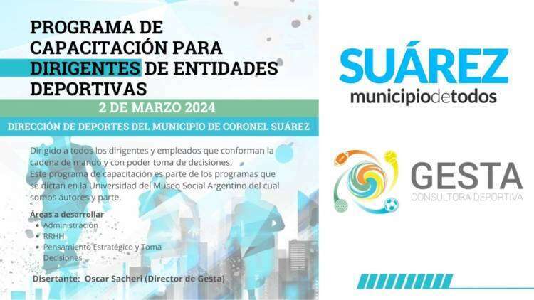 Deportes: Capacitación para Dirigentes de Entidades Deportivas