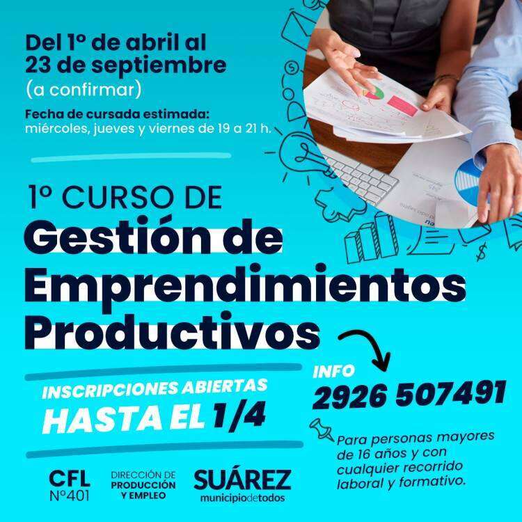 Curso de "Gestión de Emprendimientos Productivos" 