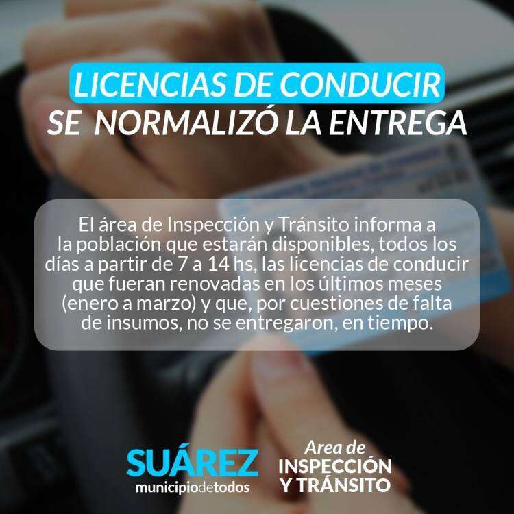 LICENCIAS DE CONDUCIR: Se normalizó la entrega