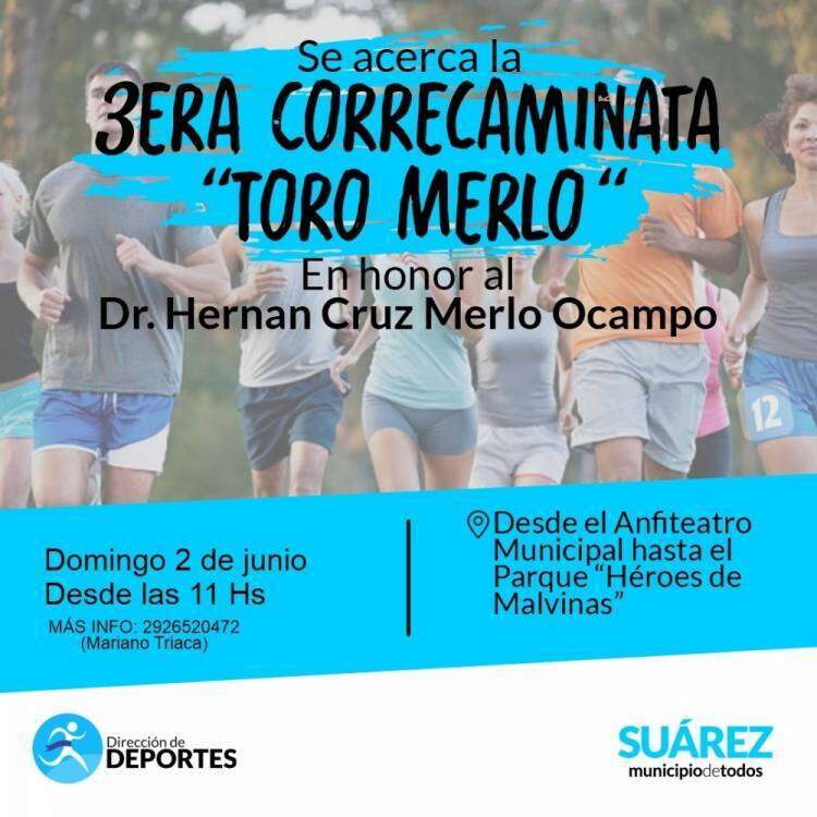 Se acerca la 3ra. Correcaminata “Toro Merlo” para continuar concientizando sobre las enfermedades neurodegenerativas