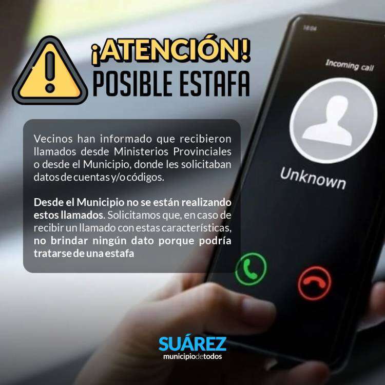 ATENCIÓN POSIBLE ESTAFA