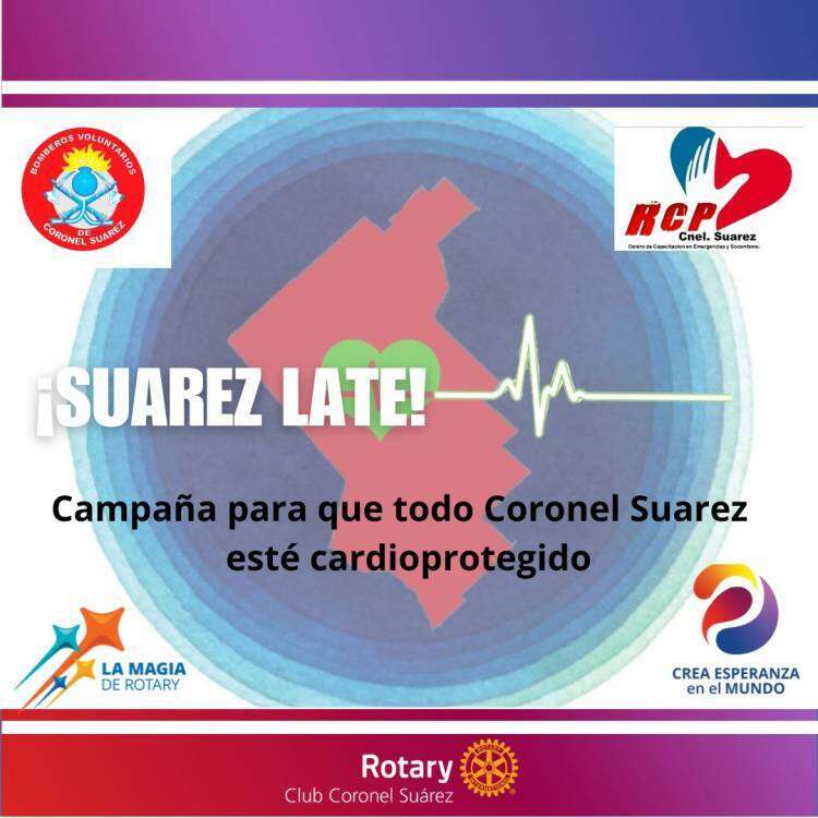 ¡SUÁREZ LATE! Campaña para que todo Coronel Suárez esté cardioprotegido