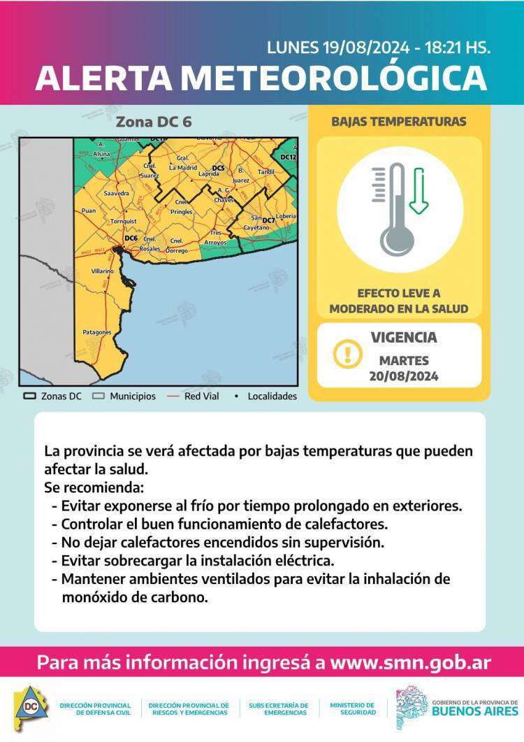 Durante los próximos días SE irá produciendo un descenso en las temperaturas mínimas  y podría volver  a nevar en Sierra de la Ventana