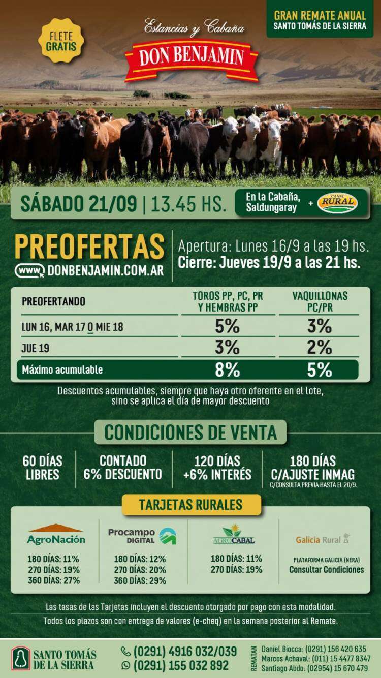 Gran Remate Anual de Estancias y Cabaña Don Benjamín
