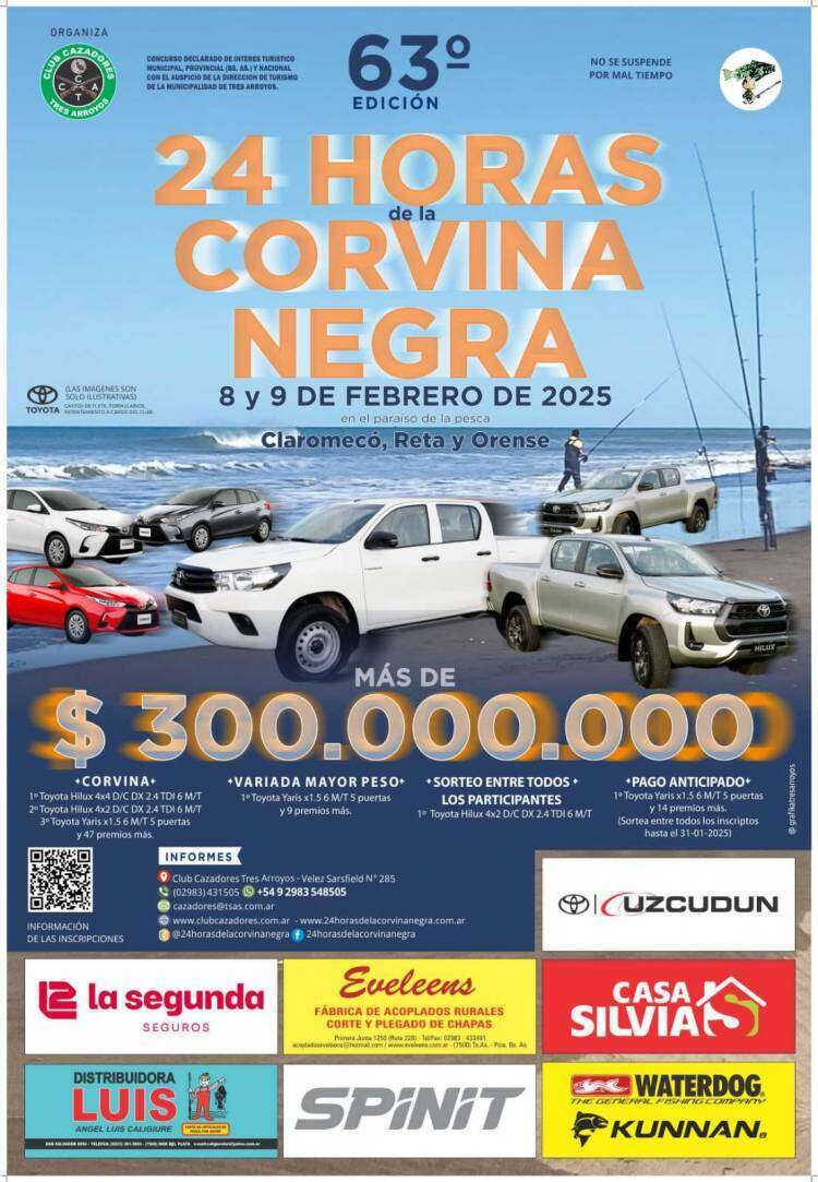 24 horas de la Corvina Negra con más de 80 premios en su edición 63°
