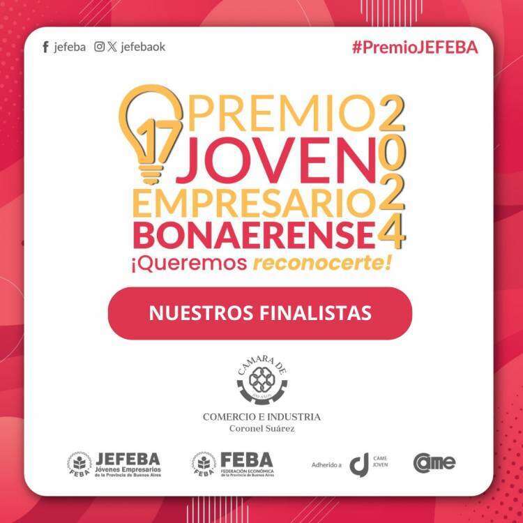 Se definieron los  finalistas del Premio Joven Empresario bonaerense 2024