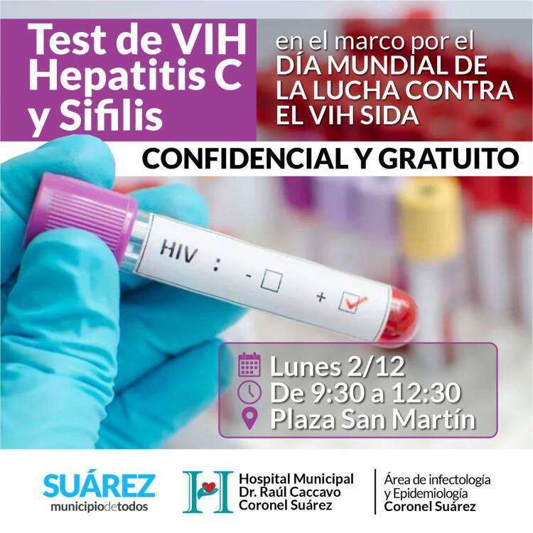 Testeos de VIH en la plaza San Martín por el Día Mundial del Sida